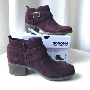 Sonoma Burgundy Ankle Boots